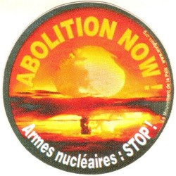 Autocollant "Armes nucléaires : STOP"