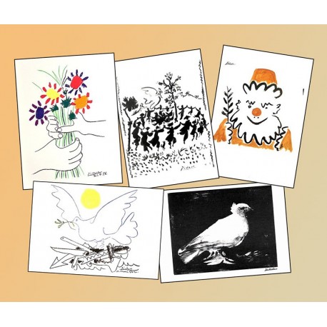 Cartes "Pablo Picasso" (lot de 5)