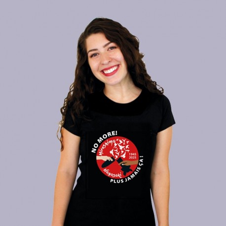 Tee-shirt noir Hiroshima, plus jamais ça