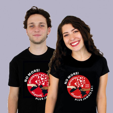 Tee-shirt noir Hiroshima, plus jamais ça