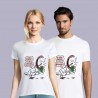 Tee-shirt blanc "La Paix, bordel!"