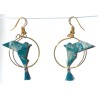Boucles d'oreille pacifistes (grue bleue)