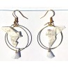 Boucles d'oreille pacifistes (grue blanche)