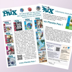 Lot de 100 tracts «Planète Paix»