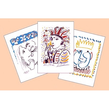 Cartes de voeux "Pablo Picasso" - Carnaval (lot de 3)