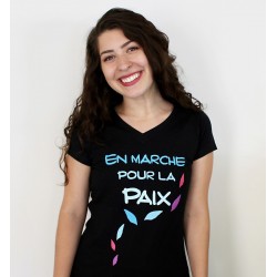 Tee-shirt femme "En marche pour la paix"