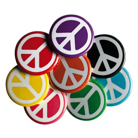 Lot de 8 badges Peace