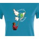 Tee-shirt bleu "Qui veut la paix..."